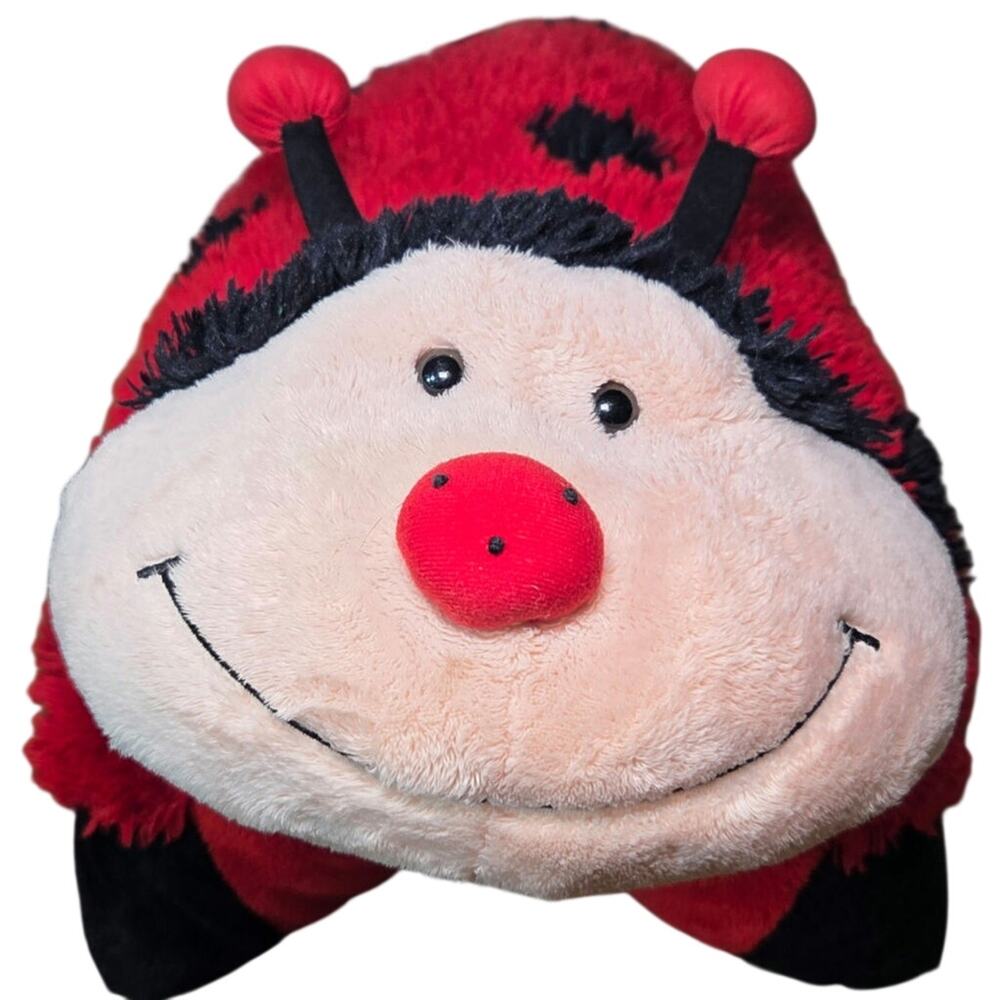 Pillow Pets retired Ms. Ladybug 18" red & black stuffed plush pillow